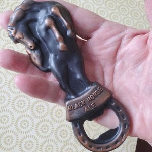 Vintage Black Horse Ale Metal Beer Bottle Opener
